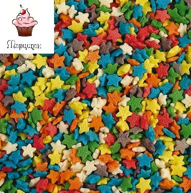 Посыпки сахарные "Звезды разноцветные мини"0,075 кг