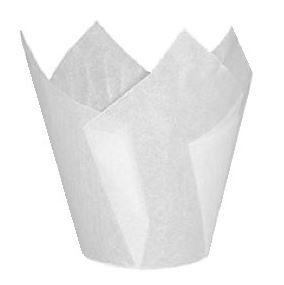 Формы бумажные"Тюльпан "(Белая) d-5 см h-8 см, 10 шт, упак