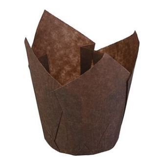 Формы бумажные"Тюльпан "(Коричневый) d-5 см h-8 см, 1800 шт, упак