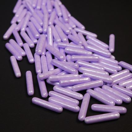 Посыпки сахарные объёмные 3D Палочки Фиолетовые перламутровые, 40гр, упак