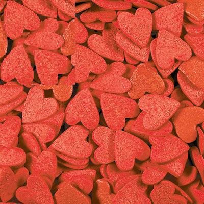 Посыпки сахарные "Сердечки красные большие"0,075кг