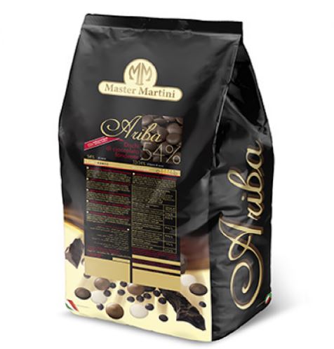 Шоколад темный "Ариба Фонденте Диски 54" 32/34, короб 10 кг, Мастер Мартини