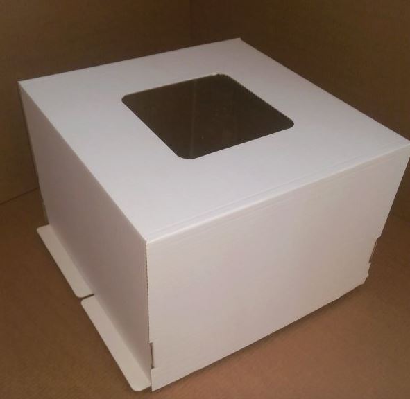 Коробка для торта 420*420*290,с окном , АРТ