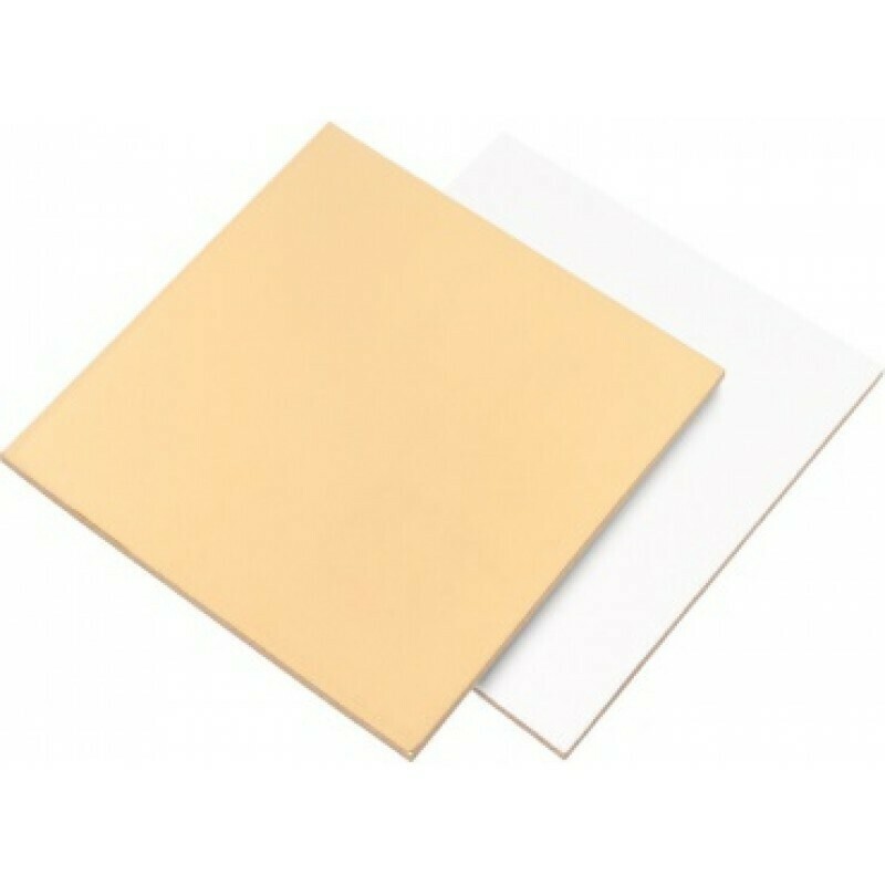 Подложка картонная усиленная Золото/жемчуг 11,5*11,5 см, 1,5 мм, шт