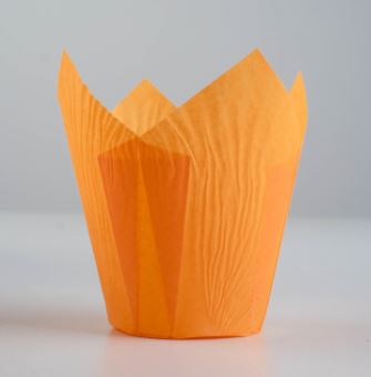 Формы бумажные"Тюльпан "(Оранжевый) d-5см h-8см, 10шт, упак