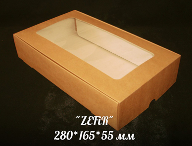 Упаковка с окном "ЗЕФИР",280x165x55, АМ,1 упак