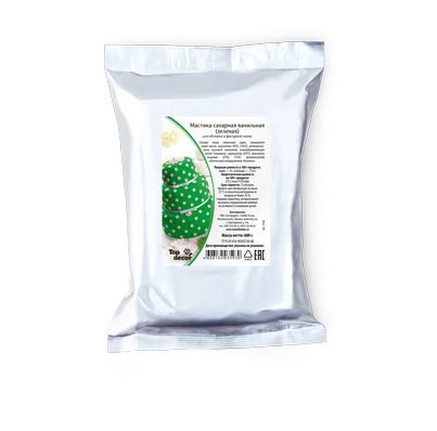 Мастика сахарная Ванильная Зеленая, 600гр Топ Продукт