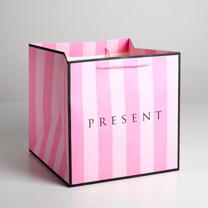 Пакет квадратный "Present", 30*30*30см, шт